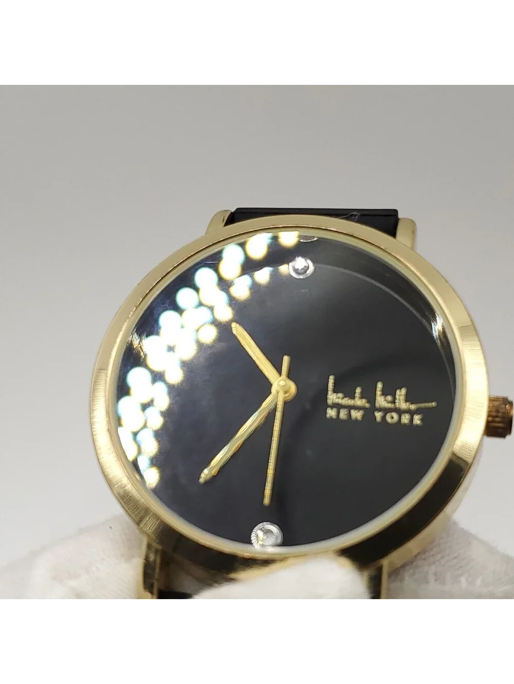 Nicole Miller New York Black Dial Womens Watch 38mm New Battery